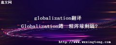 globalization_Globalization?么意?