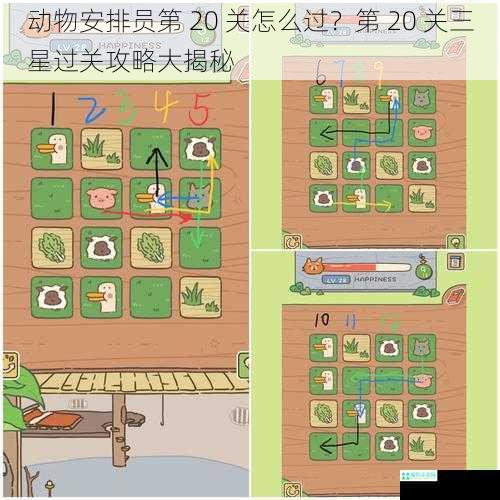 动物安排员第 20 关怎么过？第 20 关三星过关攻略大揭秘