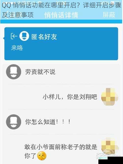 QQ 悄悄话功能在哪里开启？详细开启步骤及注意事项