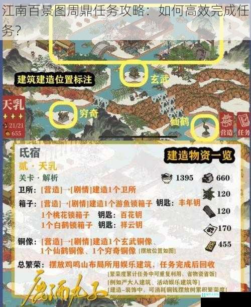 江南百景图周鼎任务攻略：如何高效完成任务？