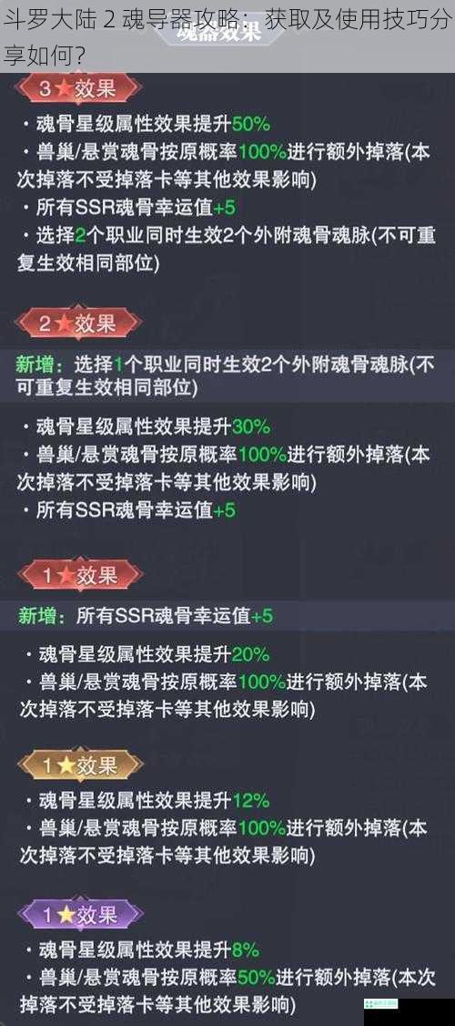 斗罗大陆 2 魂导器攻略：获取及使用技巧分享如何？