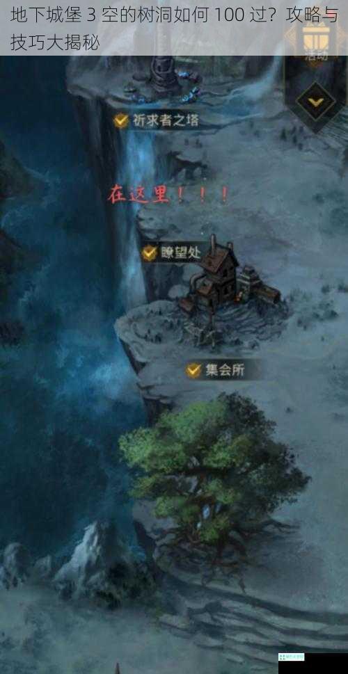 地下城堡 3 空的树洞如何 100 过？攻略与技巧大揭秘