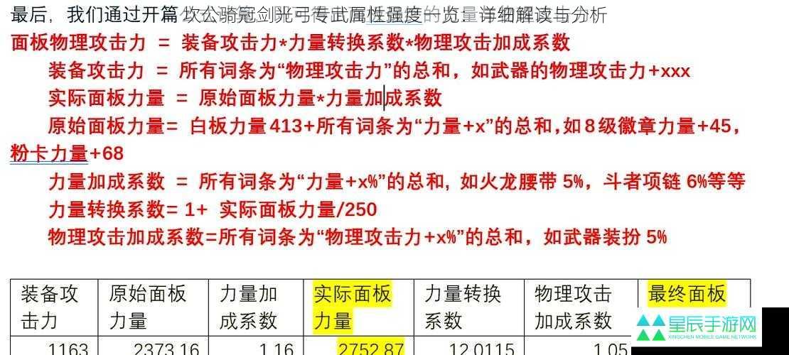 坎公骑冠剑光弓专武属性强度一览：详细解读与分析