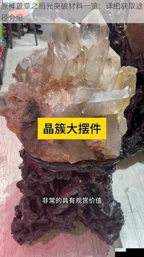 原神薙草之稻光突破材料一览：详细获取途径介绍