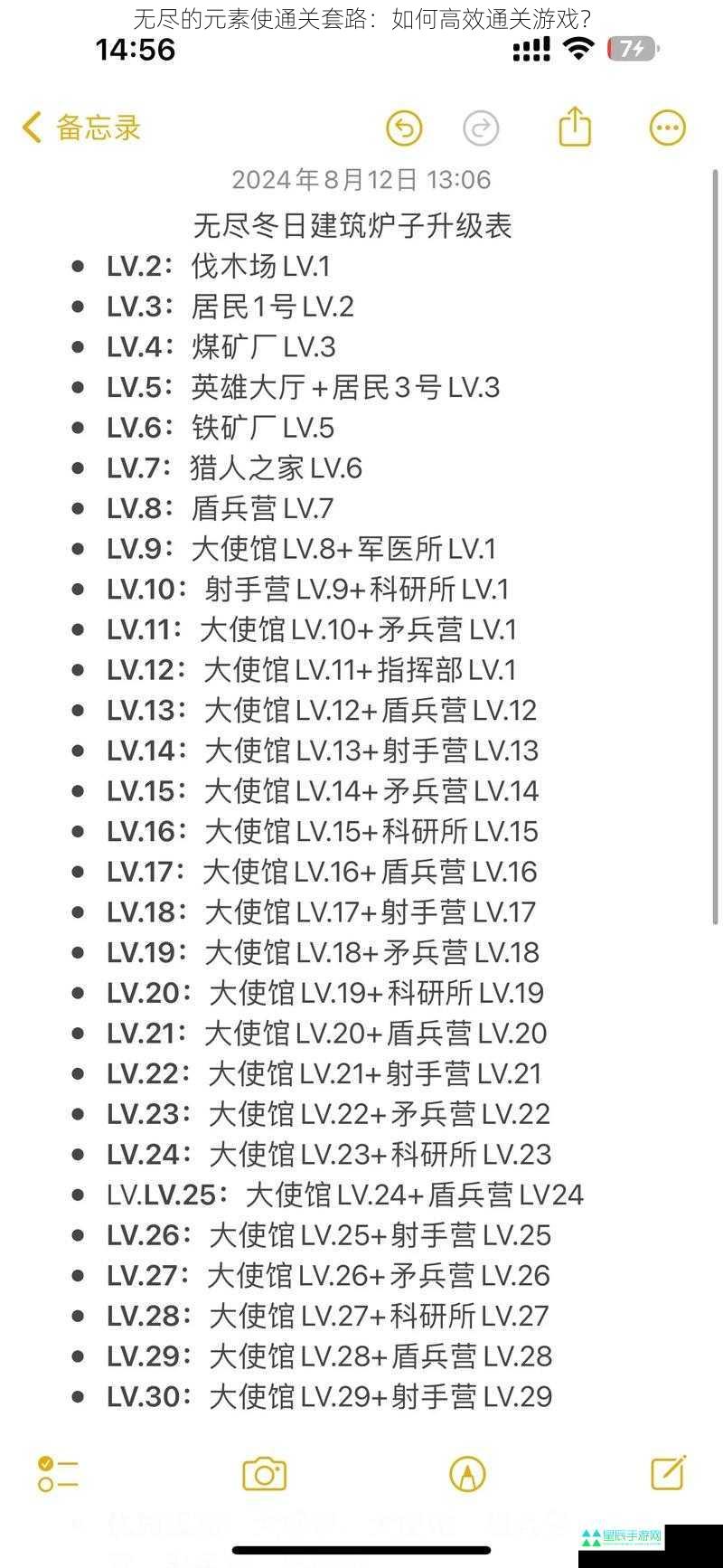 无尽的元素使通关套路：如何高效通关游戏？