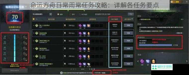 命运方舟日常周常任务攻略：详解各任务要点