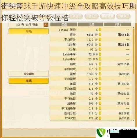 街头篮球手游快速冲级全攻略高效技巧助你轻松突破等级桎梏
