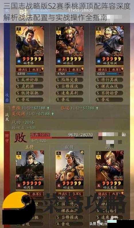 三国志战略版S2赛季桃源顶配阵容深度解析战法配置与实战操作全指南