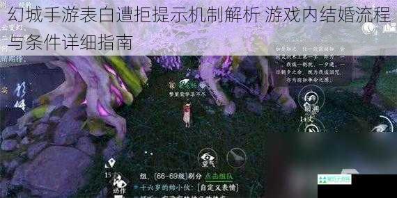 幻城手游表白遭拒提示机制解析 游戏内结婚流程与条件详细指南